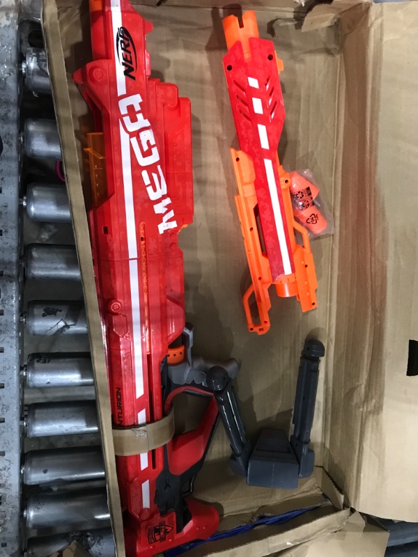 Photo 5 of **MISSING PARTS**
Nerf A3700 Centurion Mega Toy Blaster with Folding Bipod, & Bolt Action for Kids, Teens, & Adults, Gray