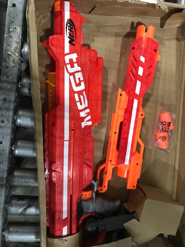 Photo 4 of **MISSING PARTS**
Nerf A3700 Centurion Mega Toy Blaster with Folding Bipod, & Bolt Action for Kids, Teens, & Adults, Gray