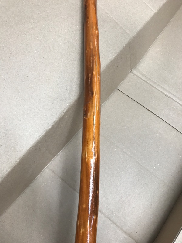 Photo 3 of **DAMAGED**
RMS Wood Cane - 36 Inches Natural Wood Walking Stick - Handcrafted Wooden Offset Cane for Men or Women (Smooth Derby Handle)