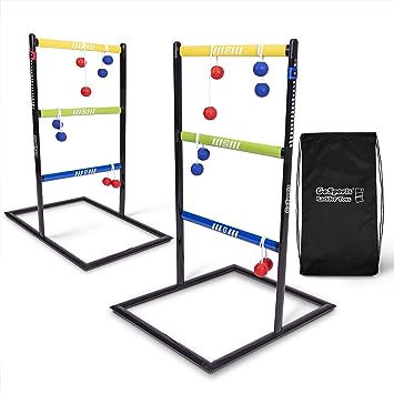 Photo 1 of **USED**
GoSports Ladder Toss Indoor & Outdoor Game Set with 6 Soft Rubber Bolo Balls and Travel Carrying Case - Choose Pro or Classic