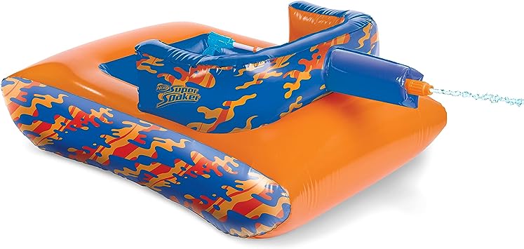 Photo 1 of **USED**
NERF Super Soaker Megaforce Battle Tank Ride-On – Inflatable Pool Float with Pool-Fed Mega Water Blaster