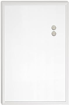 Photo 1 of U Brands Farmhouse Dry Erase Board with White Frame, Office Supplies, Includes Magnets, 20” x 30”