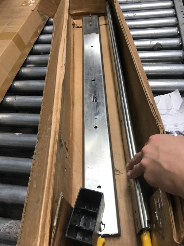 Photo 3 of **USED**
YENUO Heavy Duty Drawer Slides with Lock 12 14 16 18 20 22 24 26 28 30 32 34 36 38 40 44 48 52 56 60 Inch Full Extension Side Mount Ball Bearing Locking Rails Track Glides Runners Load 400 Lbs 1 Pair With Lock 34 Inch