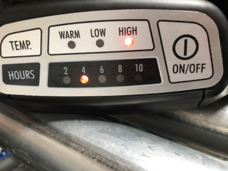 Photo 1 of **USED**
***PARTS ONLY***

Hamilton Beach Programmable Slow Cooker with Three Temperature Settings, 7-Quart + Lid Latch Strap, Black