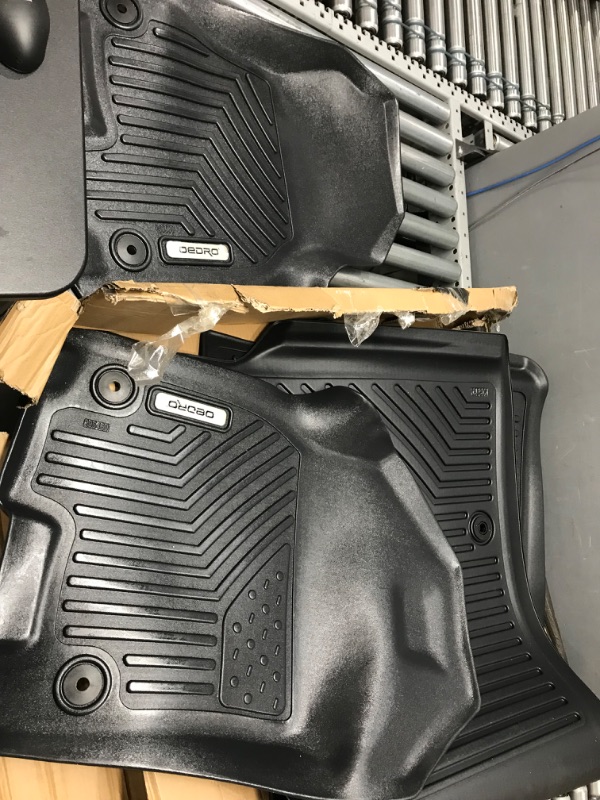 Photo 1 of OEDRO Floor Mats Compatible with 2019-2022 Dodge Ram 1500 New Body Crew Cab (NOT for Classic Models), Front Row Bucket Seats, with Under Seat Storage Box, Black TPE All-Weather Guard - Custom Fit 19-22 New Body