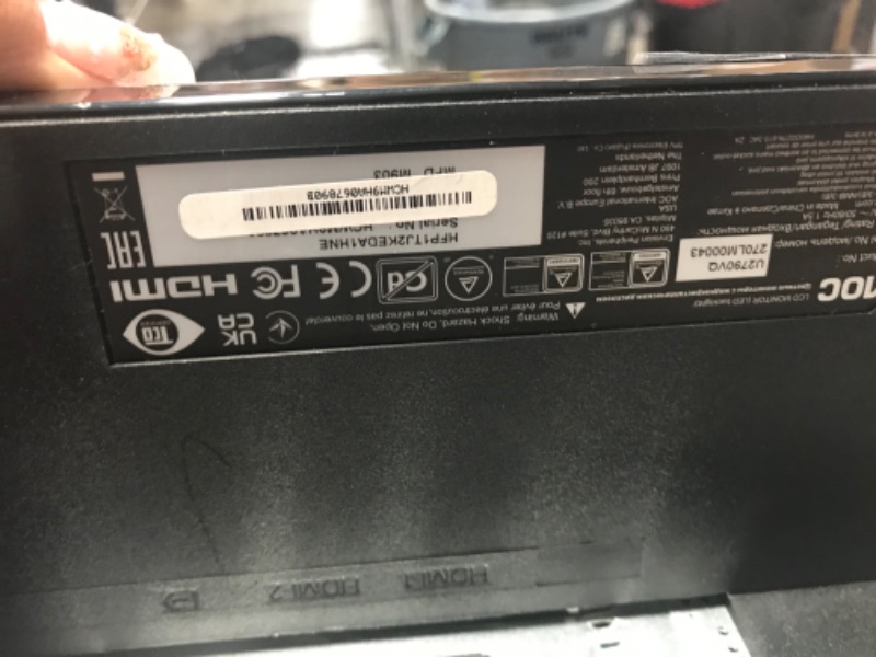 Photo 1 of AOC U2790VQ 27" WLED LCD Monitor - 16:9 - 5 ms GTG