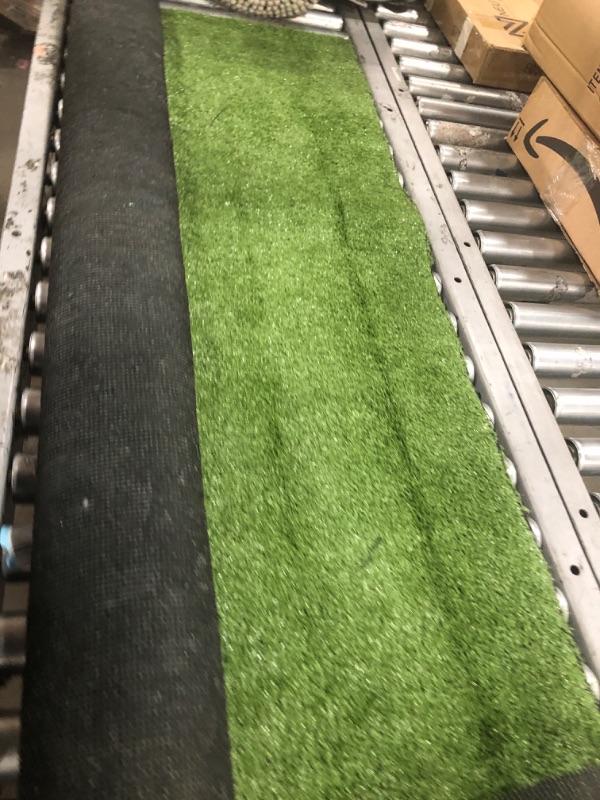 Photo 2 of Griclner Artificial Grass Astro Turf Lawn 5FTX8FT,Economy Indoor Outdoor Synthetic Grass Mat, Backyard Patio Garden Balcony Rug, Rubber Backing/Drainage Holes
