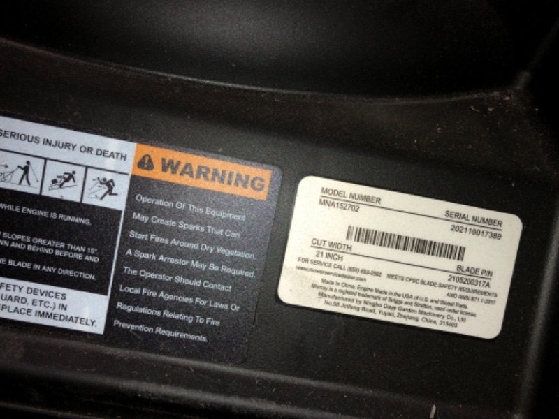 Photo 5 of *UNABLE TO TEST** 21 in. 140 cc Briggs and Stratton Walk Behind Gas Push Lawn Mower with Height Adjustment and Prime 'N Pull Start
