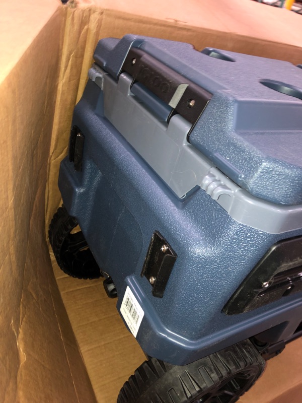 Photo 6 of *UNABLE TOTEST DUE TO NO CABLE* Igloo 70 Qt Premium Trailmate Wheeled Rolling Cooler Rugged Blue