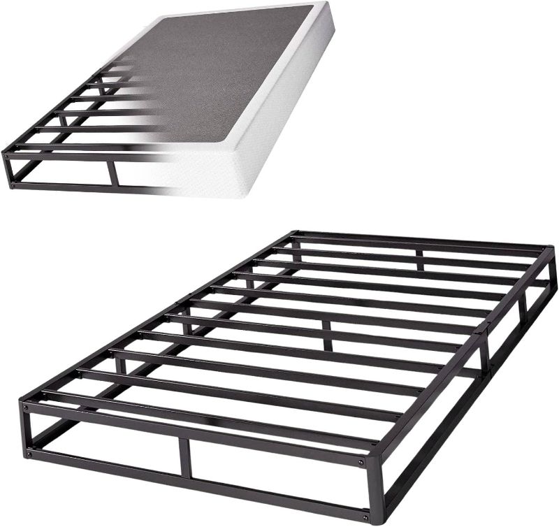 Photo 1 of Aardhen 9 Inch High Profile Twin Box Spring Strong Metal Frame Mattress Foundation, Quiet Noise-Free,Easy Assembly, 3000lbs Max Weight Capacity-full size 