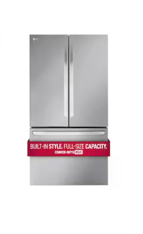 Photo 1 of LG Counter-Depth MAX 26.5-cu ft Counter-depth Smart French Door Refrigerator with Ice Maker *like new*