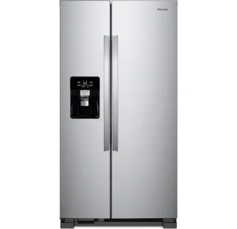 Photo 1 of Whirlpool
24.5 cu. ft. Side by Side Refrigerator in Fingerprint Resistant Stainless Steel