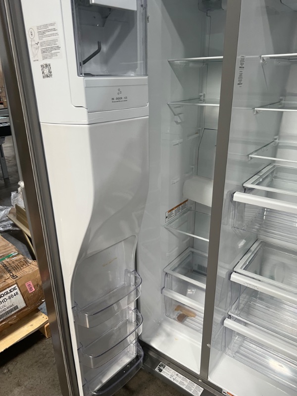 Photo 4 of ***Parts Only***Whirlpool 20.6-cu ft Counter-depth Side-by-Side Refrigerator with Ice Maker (