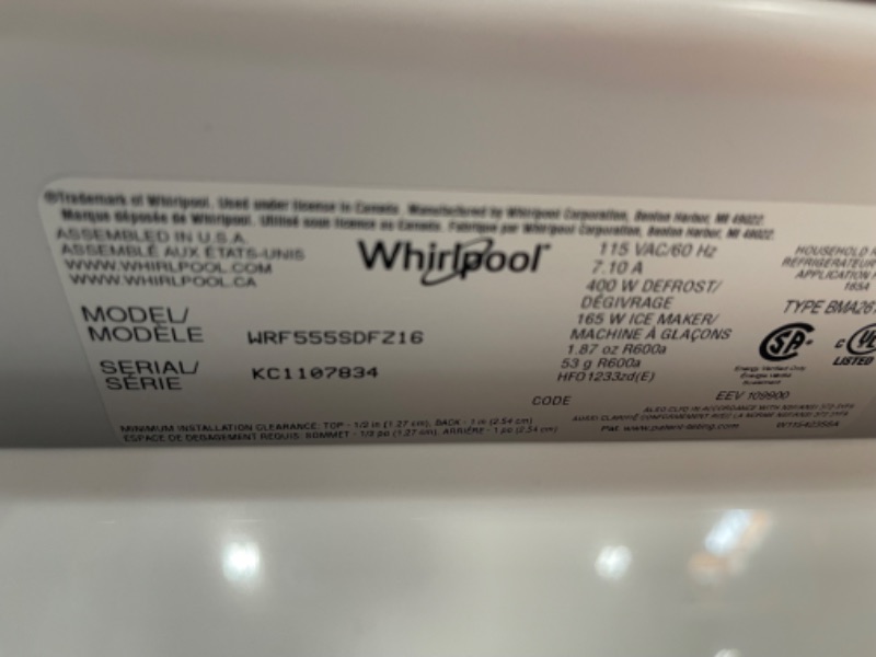 Photo 11 of Whirlpool 24.7-cu ft French Door Refrigerator with Ice Maker (Fingerprint Resistant Stainless Steel)