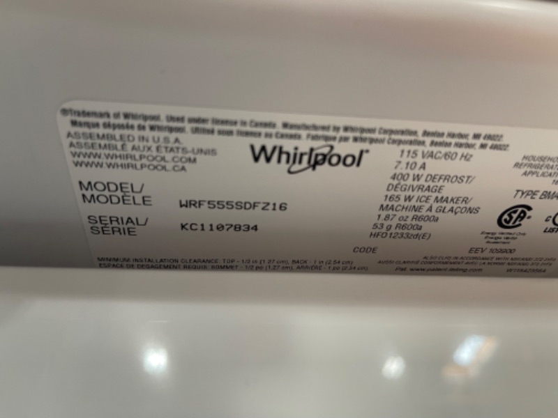 Photo 12 of Whirlpool 24.7-cu ft French Door Refrigerator with Ice Maker (Fingerprint Resistant Stainless Steel)