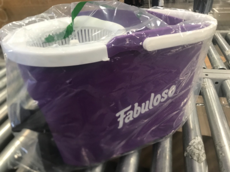 Photo 2 of **MISSING PARTS* BUCKET ONLY* Fabuloso Spin Mop and Bucket, Hands-Free Wringing Spin Bucket | Machine Washable and Replaceable Microfiber Mop Head, Adjustable Mop Pole Length | Clean Your Floors with Ease Spin Mop & Bucket