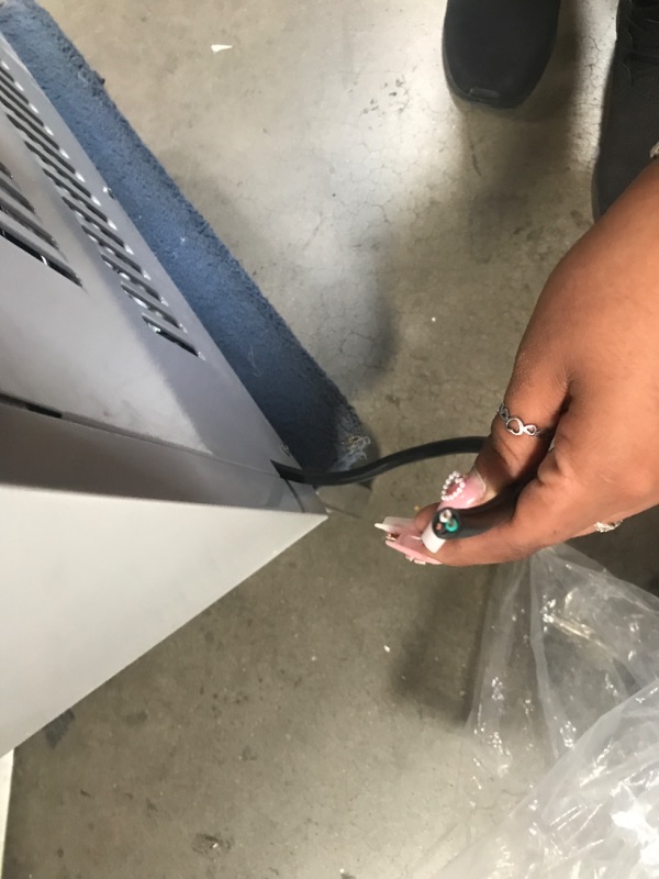 Photo 4 of parts only !   nonfunctional - PremiumLevella PRF90DX Glass Door Display Refrigerator 9.0 cu ft Commercial Beverage Cooler Merchandiser With Customizable Lightbox - Silver
