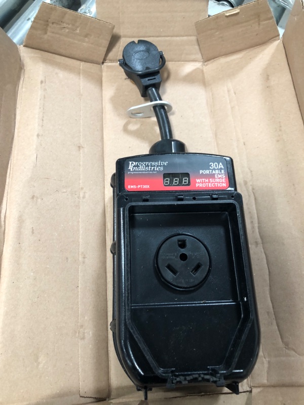 Photo 2 of ****MISSING COVER***Progressive Industries RV Surge Protector 30 Amp with Electrical Management System, Portable, EMS-PT30X 30 Amp EMS Portable 