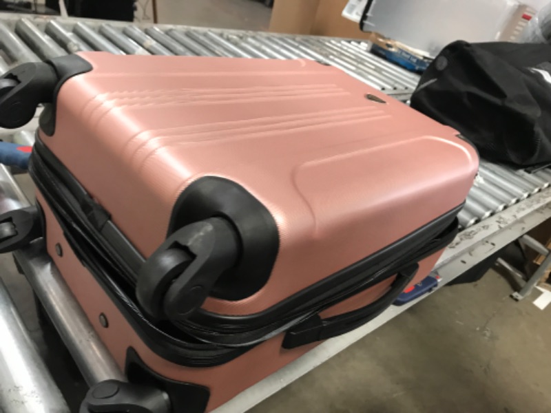 Photo 3 of *Used* Travelers Club Chicago Hardside Expandable Spinner Luggage, Rose Gold, 3 Piece Set Rose Gold 3 Piece Set