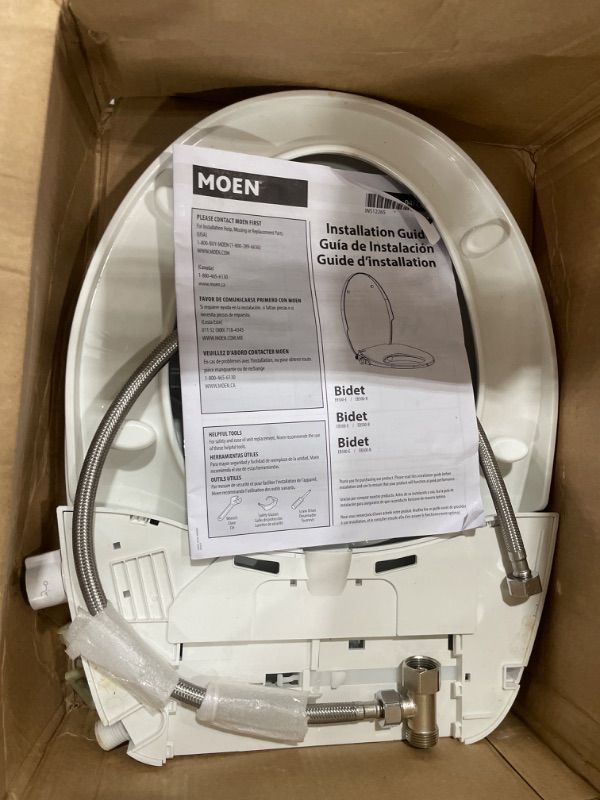 Photo 2 of  Moen EB500-E 2-Series Standard Non-Electronic Bidet Toilet Elongated Seats, White ?21.06 x 3.35 x 16.54 inches
