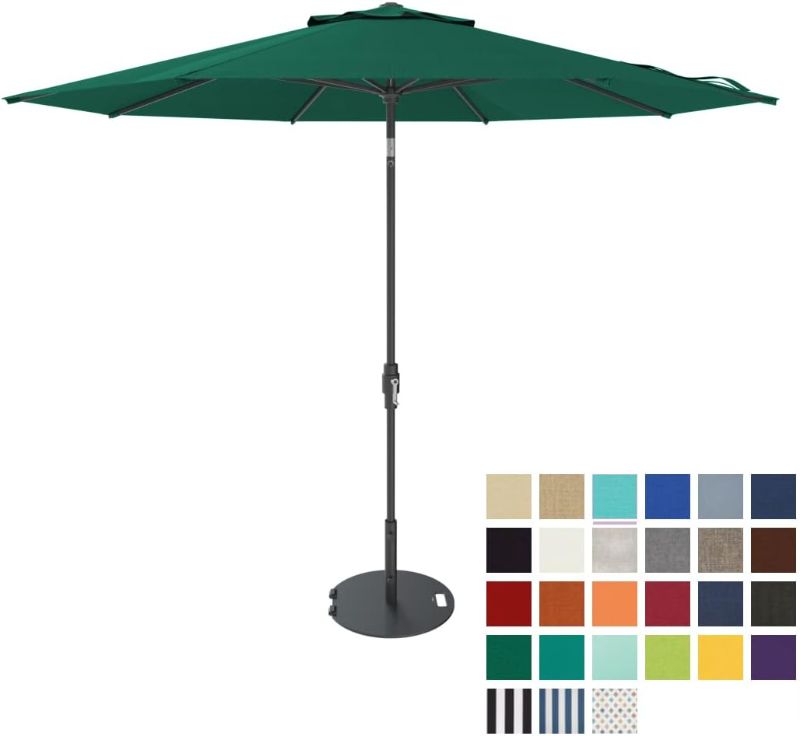 Photo 1 of **PARTS ONLY** The Swilt 9 Feet Outdoor Umbrella With Sunbrella Forest Green Acrylic Fabric