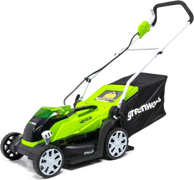 Photo 1 of *SLIGHTLY USED** Greenworks 40V 14 inch Cordless Lawn Mower, Tool Only, MO40B00
