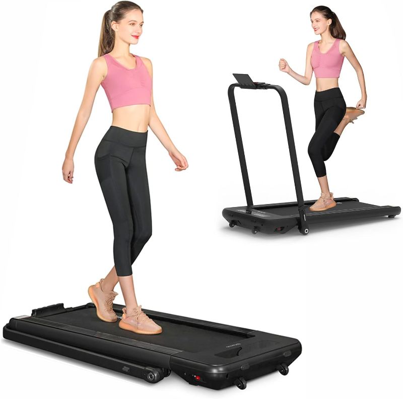 Photo 1 of  BiFanuo 2 in 1 Folding Treadmill, Under Desk Smart Walking Running Machine, Installation-Free?Compact FoldableTreadmill for Home/Office Gym Cardio Fitness
