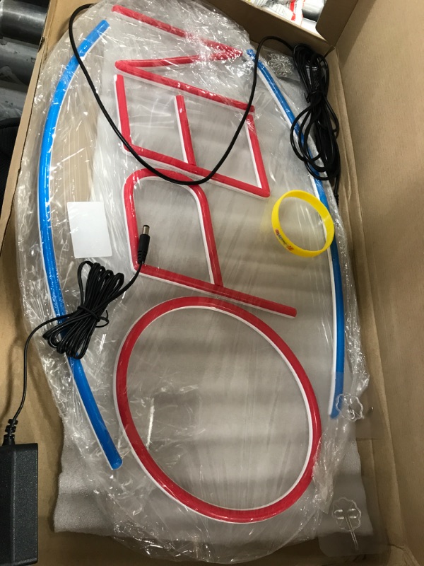 Photo 1 of Open Signs for Business Ultra Bright LED Neon Open Signs 22 Inch Plug In Electric Light Up Open Sign with ON/OFF Switch for Business Storefront Window Glass Door Shop Store Florists Bar Salon Cafes Restaurant Pubs Blue/Red- Oval 22 Inch