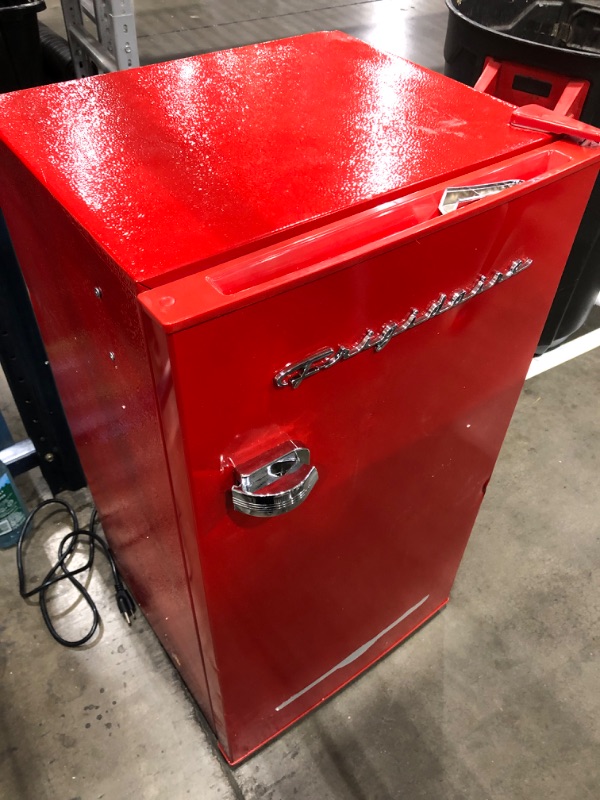 Photo 2 of *SEE PHOTOS*- Frigidaire 3.2 Cu. Ft. Retro Compact Refrigerator with Side Bottle Opener EFR376, Red