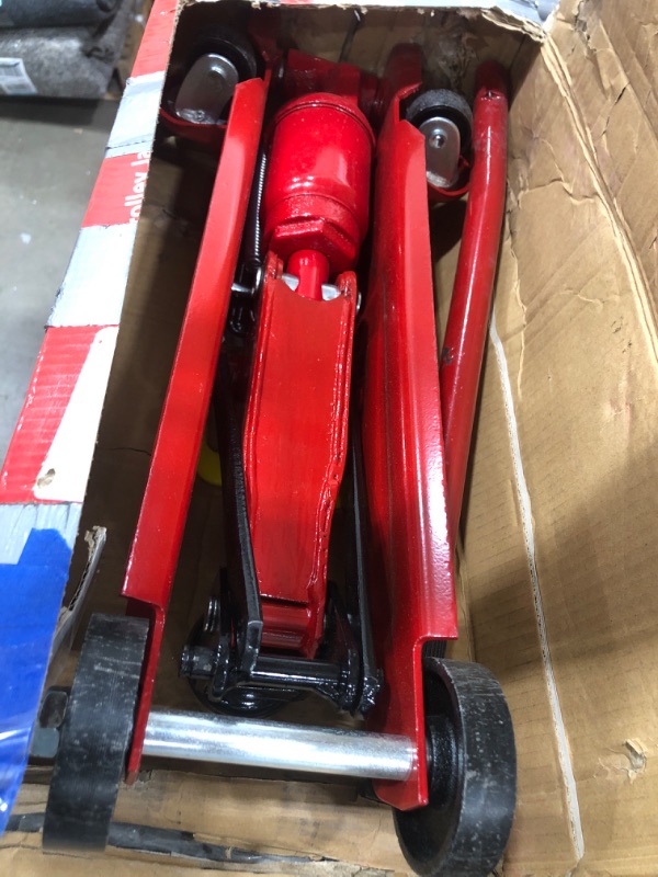 Photo 2 of BIG RED T82002-BR Torin Hydraulic Trolley Service/Floor Jack, 2 Ton (4,000 lb) Capacity, Red