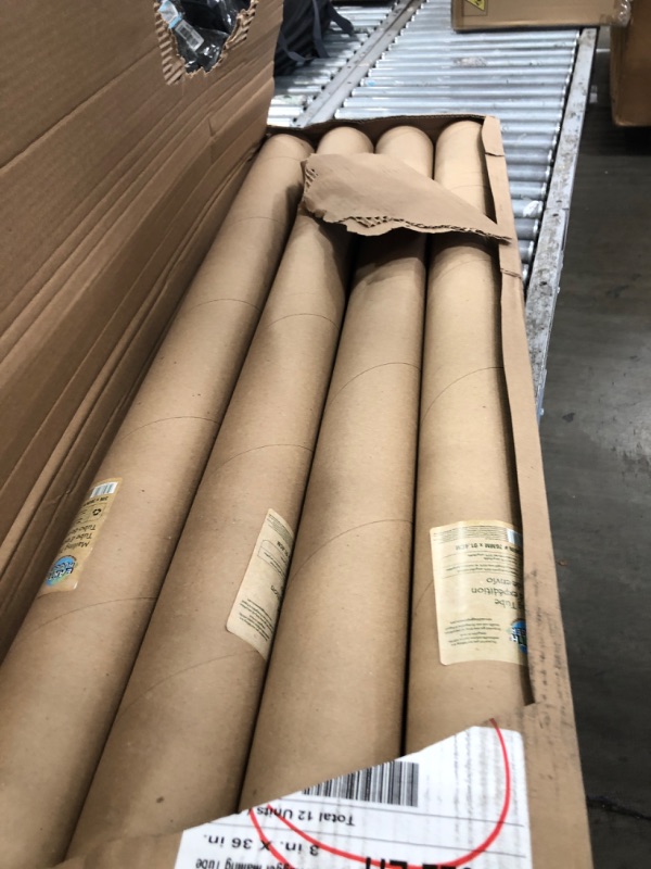 Photo 2 of Earth Hugger Kraft Mailing Tube, 12 Pack, 3" x 36" Each