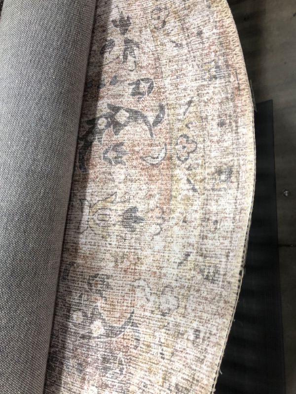 Photo 1 of *USED* Loloi II Skye Collection SKY-01 Blush / Grey, Traditional 6'-0" x 6'-0" Round Area Rug 6'-0" x 6'-0" Round Blush / Grey Area Rug