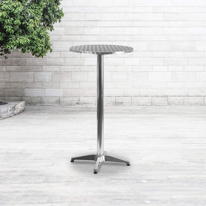 Photo 1 of Flash Furniture Mellie 23.25" Round Aluminum Indoor-Outdoor Bar Height Table with Flip-Up Table
