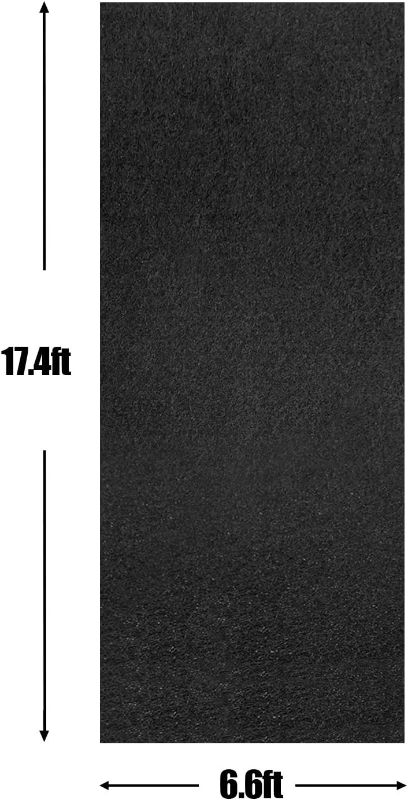 Photo 1 of ITSOFT Large 17 x 6 Ft - Oil Absorbent Garage Floor Mat and Mechanic Pad - Protects Floor from Spills, Drips, Splashes and Stains | Washable, Cut to Size, Non Slip and Waterproof Backing Layer 17.4 x 6.6 Feet