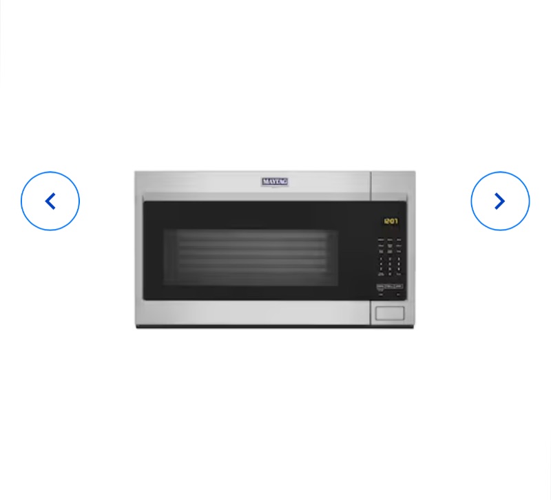 Photo 1 of Maytag 1.7-cu ft 1000-Watt Over-the-Range Microwave (Fingerprint Resistant Stainless Steel)