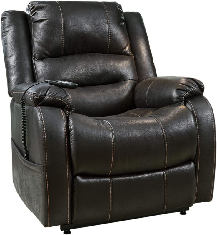 Photo 1 of ***MISSING PARTS - SEE NOTES***
Signature Design by Ashley Yandel Faux Leather Electric Power Lift Recliner, Black