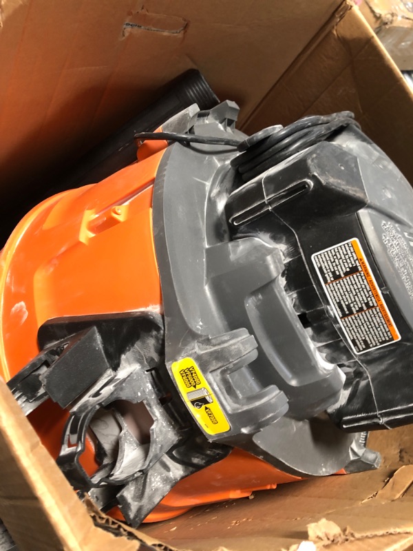 Photo 4 of * item used * not functional * sold for parts or repair *
16 Gal. 6.5-Peak HP NXT Wet/Dry Shop Vacuum with Detachable Blower, Filter, Hose and Accessories