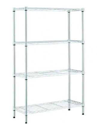 Photo 1 of 
HDX
4-Tier Steel Wire Shelving Unit in Chrome (36 in. W x 54 in. H x 14 in. D)