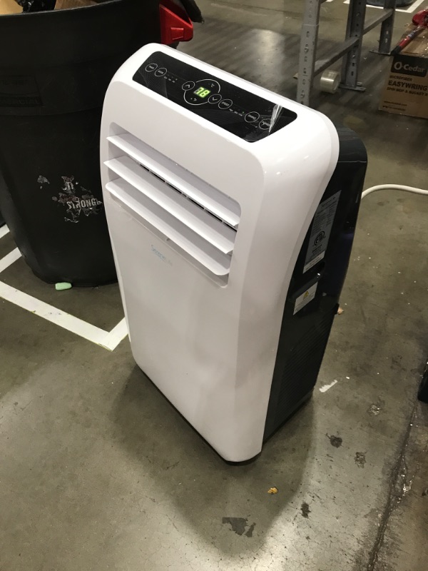 Photo 1 of SereneLife SLPAC12.5 SLPAC 3-in-1 Portable Air Conditioner with Built-in Dehumidifier Function,Fan Mode, Remote Control, Complete Window Mount Exhaust Kit, 12,000 BTU, White
