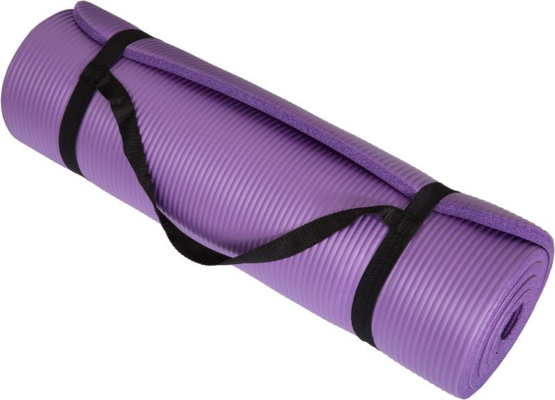 Photo 1 of Extra Thick Yoga Mat Collection - Non Slip Comfort Foam, Durable Exercise Mat For Fitness, Pilates and Workout With Carrying Strap By Wakeman Fitness
