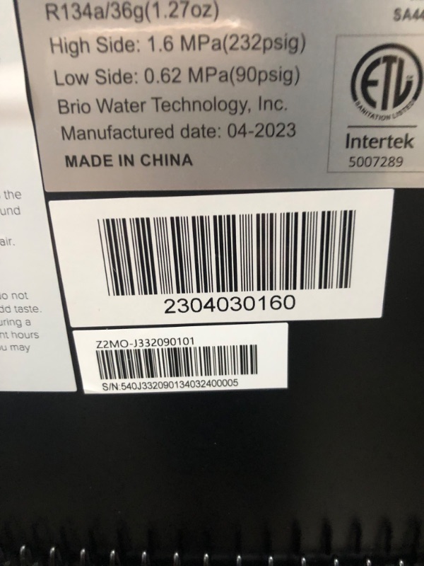 Photo 2 of ****DAMAGED***Brio Self Cleaning Bottom Loading Water Cooler Water Dispenser – Black Stainless Steel - 3 Temperature Settings - Hot, Room & Cold Water - UL / Energy Star Approved