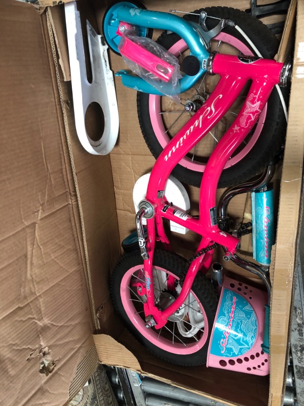 Photo 2 of *PARTS ONLY* Schwinn Koen & Elm Toddler and Kids Bike, 12-18-Inch Wheels, Training Wheels Included, Boys and Girls Ages 2-9 Years Old Pink 16-inch Wheels