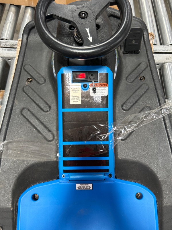 Photo 1 of Razor Crazy Cart Shift for Kids Ages 6+ (Low Speed) 8+ (High Speed) - 12V Electric Drifting Go Kart for Kids - High/Low Speed Switch and Simplified Drifting System, for Riders up to 120 lbs,Black/Blue

