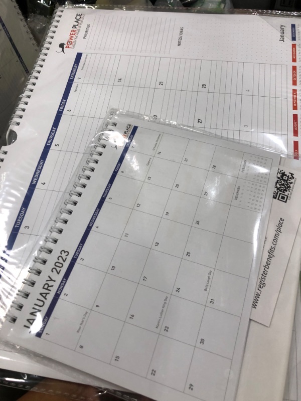 Photo 2 of 2  Desk Calendar 2023 – Large Desktop Pad & Hanging Wall Calendar for Home