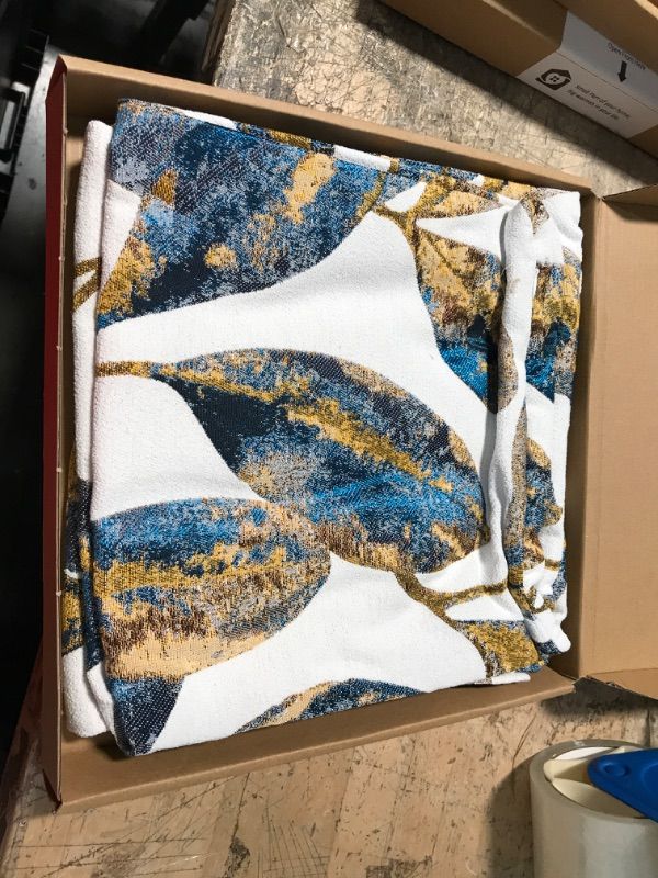 Photo 1 of **COVERS**
RUMOR Throw Pillow Covers Pack of 2 Decorative Cushion Case Jacquard Leaves for Couch Living Room Home Decoration 22 x 22 inches Yellow
