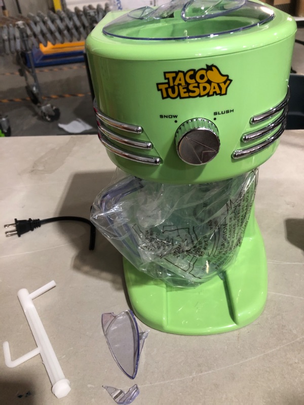 Photo 2 of * item damaged * not functional * sold for parts or repair *
 Taco Tuesday Frozen Beverage Station, 40-Oz. Capacity, Perfect For Slushies,, Lime Green