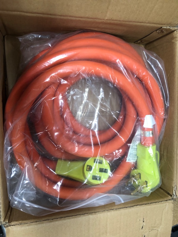 Photo 2 of Flameweld 50Amp RV Extension Cord - 25 Feet NEMA 14-50P to 14-50R, Heavy Duty RV Generator Power Extension Cord 6/3+8/1 Gauge STW, 125V/250V 50 Amp 25 FT