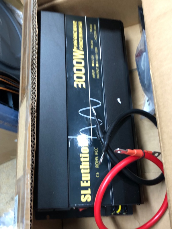 Photo 3 of **MISSING POWER CORD***
SL Euthtion 3000W Pure Sine Wave Power Inverter 12V DC to 120V AC 60HZ with LCD Display, USB Port, Wireless Remote Control?10M?, Solar, Outdoor 3000W INVERTER