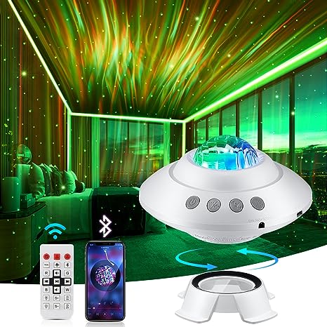 Photo 1 of ONEFIRE Aurora Projector Galaxy Projecotor, Bluetooth Star Projector Galaxy Light for Bedroom,29 Lighting Modes Aurorat Lights for Room, Remote+AUTO Timer Bedroom Light for Kids Adults
