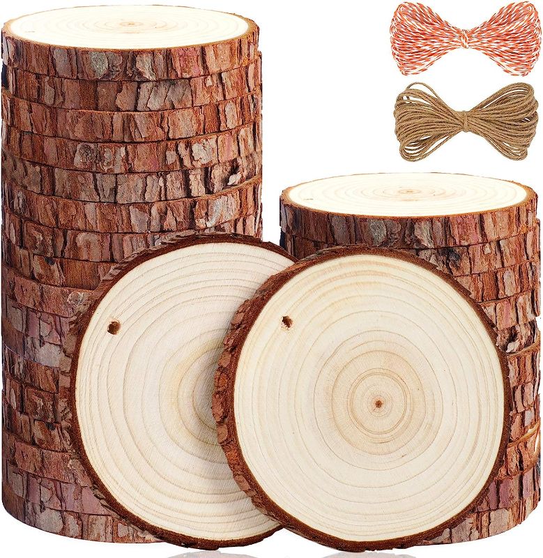 Photo 1 of  Natural Wood Slices - 20 Pcs